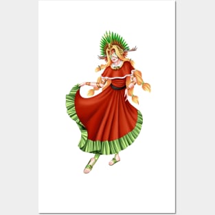 Christmas Quetzalcoatl Dress Tecnica Mask 2 Posters and Art